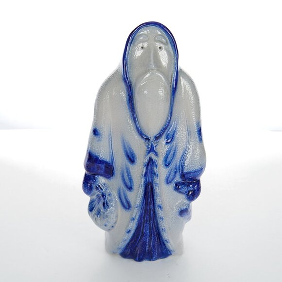 Eldreth Other - Eldreth Pottery Salt Glaze Santa Blue Stoneware 9” Father Christmas Signed 2011